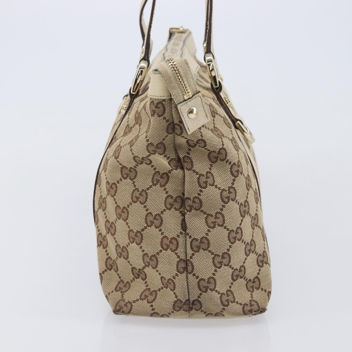 Gucci Abbey Zip Tote GG Canvas and Leather, Beige, Canvas, Handbag