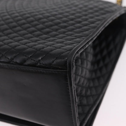 Bally Vintage Quilted Leather, Black, Leather, Shoulder Bag