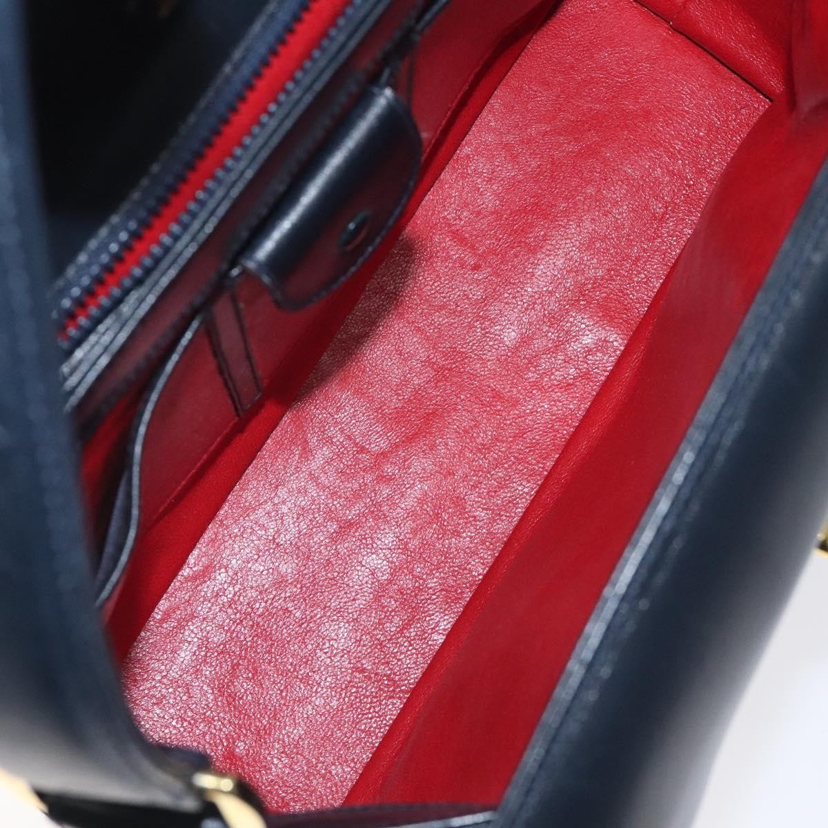 Gucci Vintage Leather, Navy, Leather, Handbag