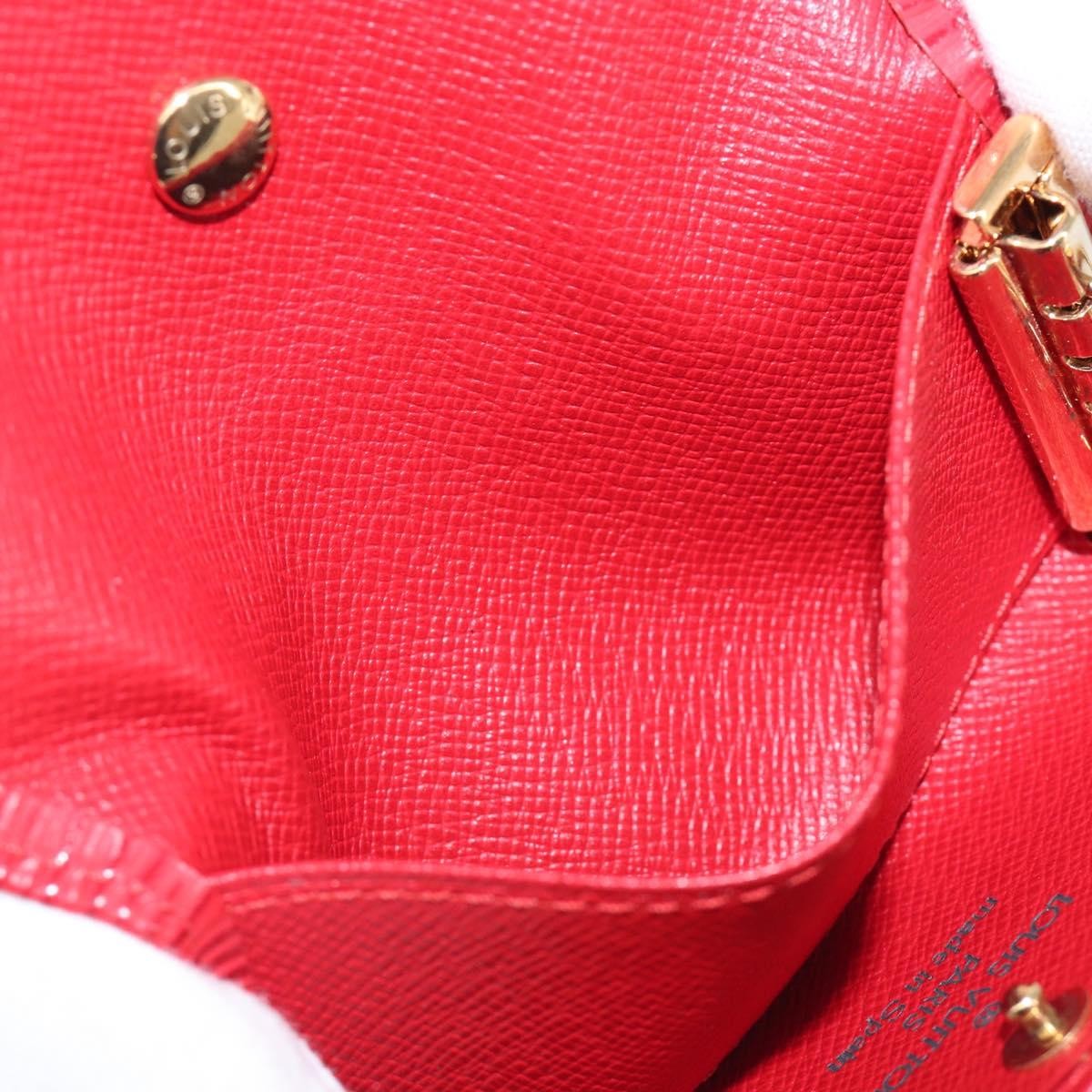 Louis Vuitton Multiclés 4 Cuir verni, Red, Leather, Wallet