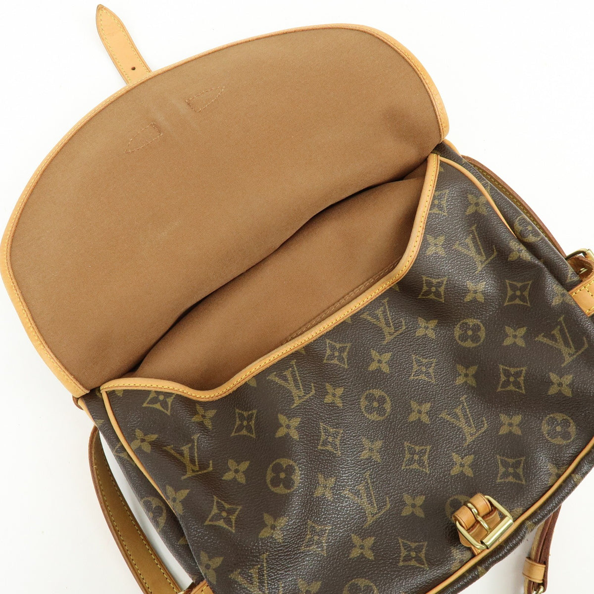 Louis Vuitton Saumur Monogram Canvas, Brown, Canvas, Shoulder Bag