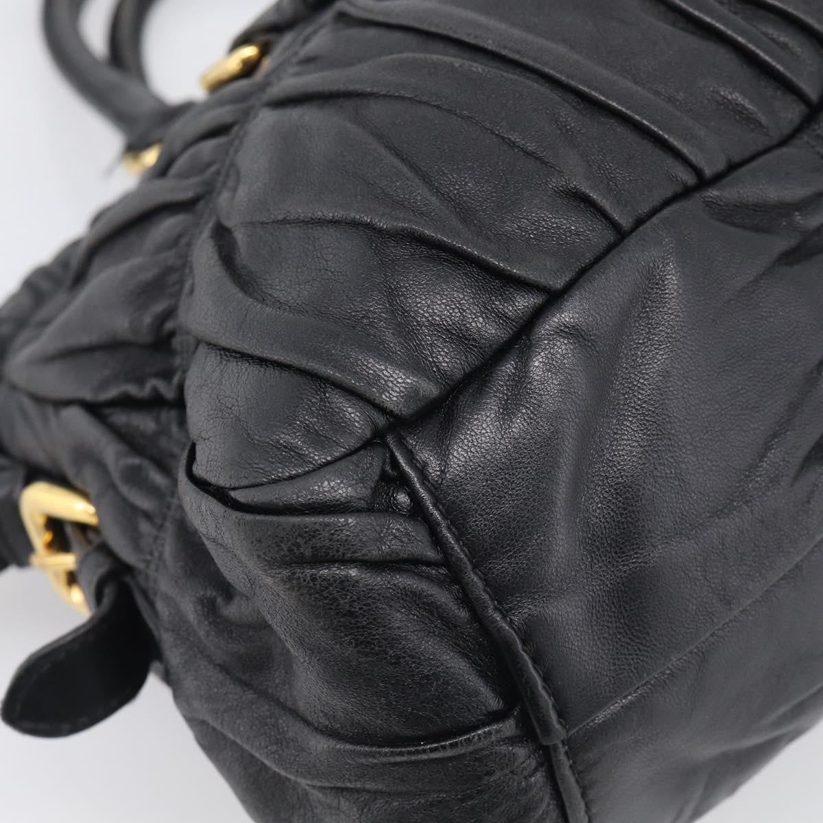 Prada Gaufre Convertible Satchel Nappa Leather, Black, Leather, Handbag