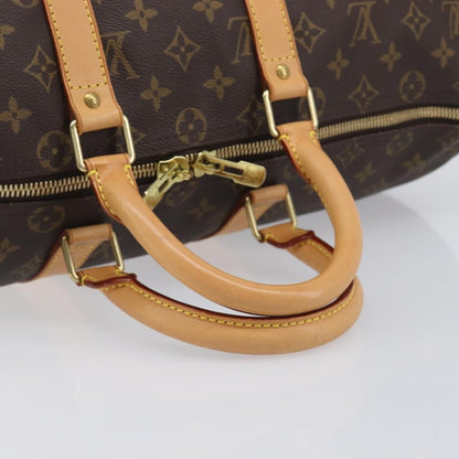 Louis Vuitton Keepall Bandouliere Monogram Canvas, Brown, Canvas, Travel Bag