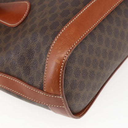 Celine Vintage Macadam Canvas and Leather, Brown, Canvas, Handbag