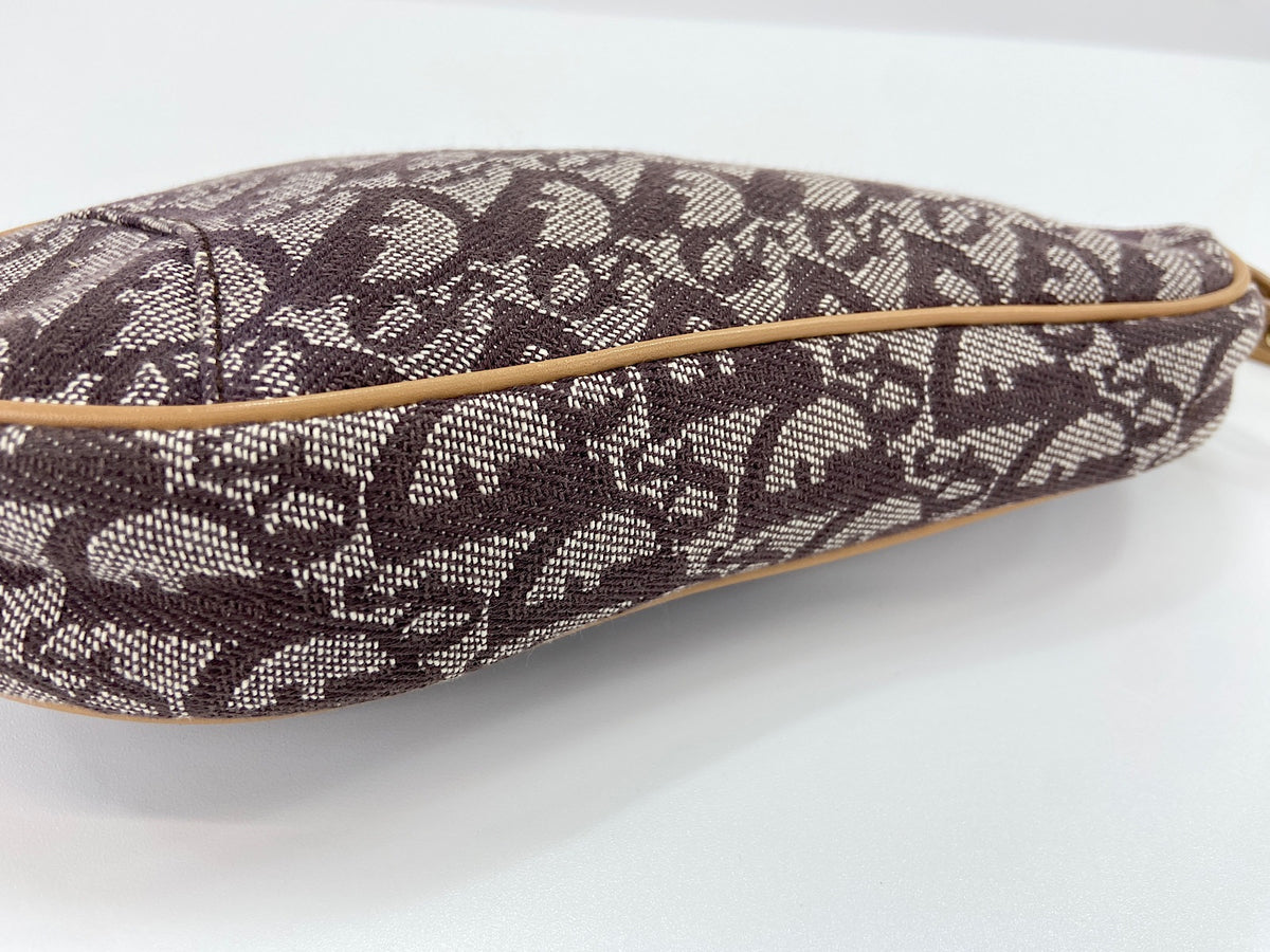 Christian Dior Saddle Canvas, Brown, Canvas, Handbag