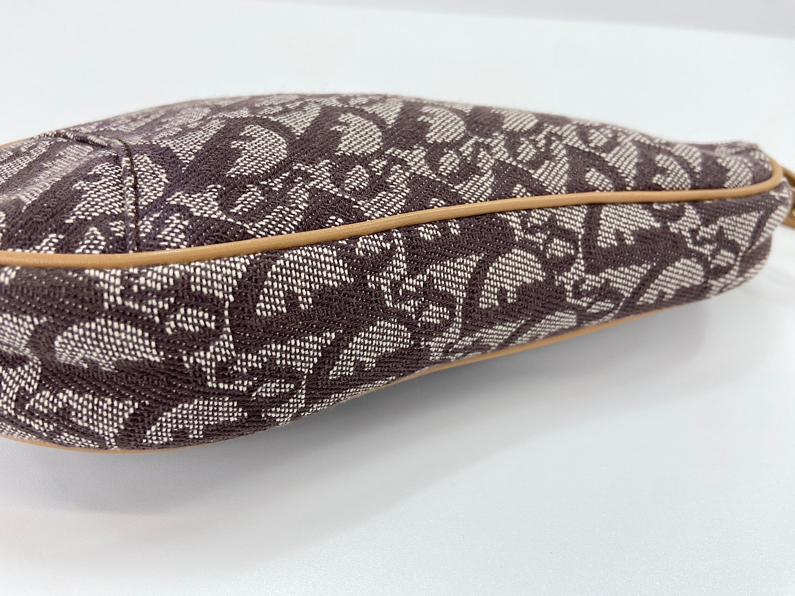 Christian Dior Saddle Canvas, Brown, Canvas, Handbag