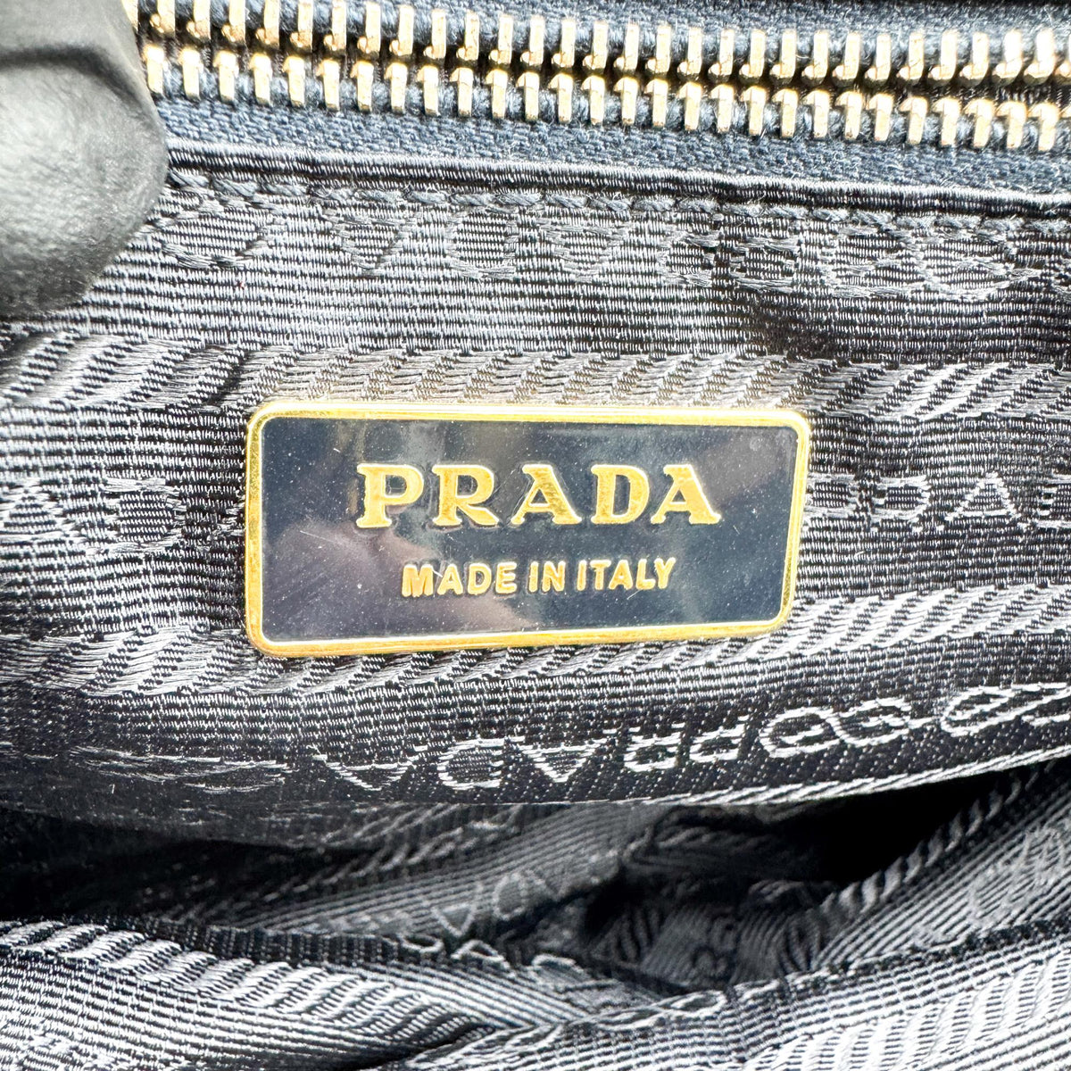 Prada Bowling Tessuto, Navy, Nylon, Shoulder Bag