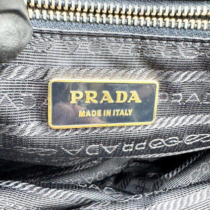 Prada Bowling Tessuto, Navy, Nylon, Shoulder Bag