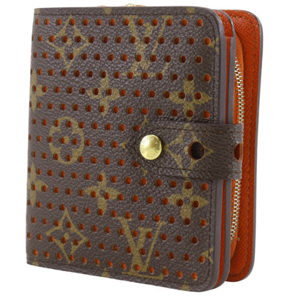 Louis Vuitton Compact Zip Perforated Monogram Canvas, Brown, Canvas, Wallet