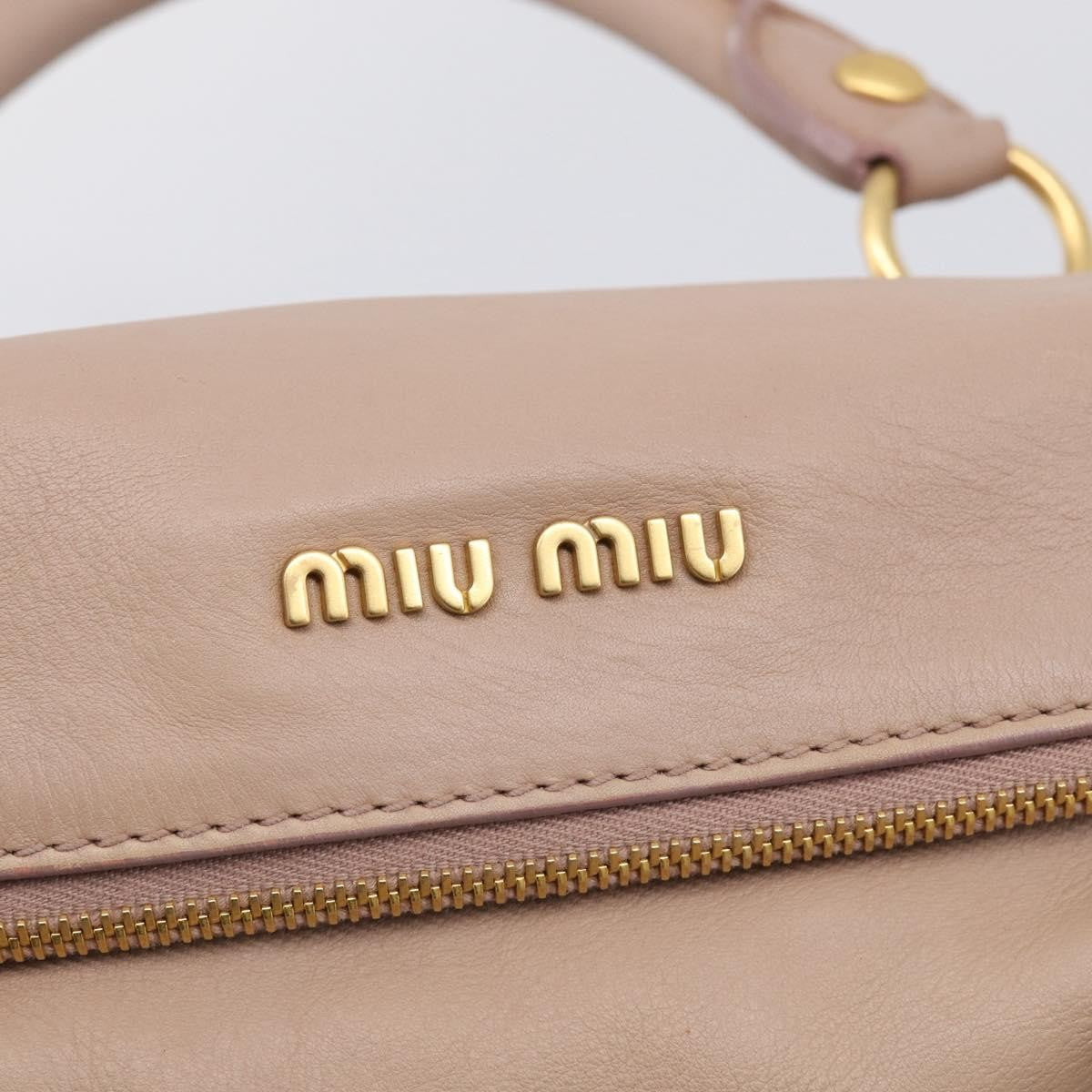 Miu Miu Bow Satchel Vitello Lux, Pink, Leather, Handbag