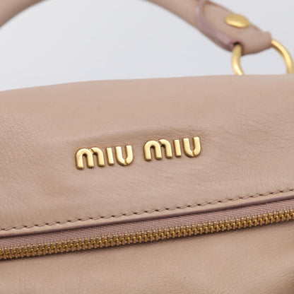 Miu Miu Bow Satchel Vitello Lux, Pink, Leather, Handbag