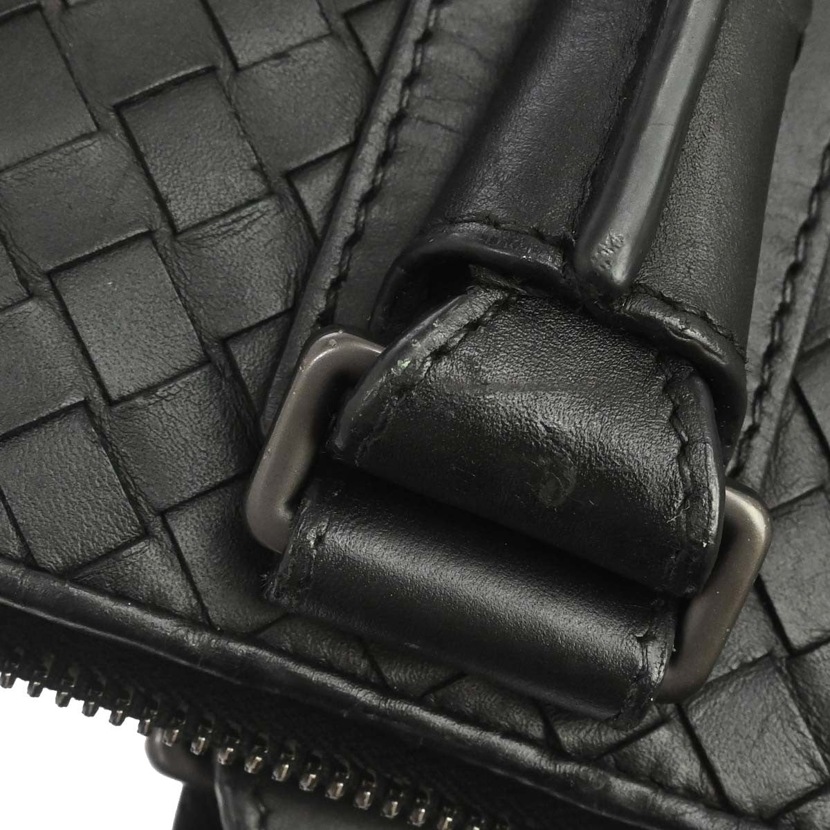 Bottega Veneta Top Zip Intrecciato Nappa, Black, Leather, Briefcase