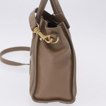 Celine Shopper Luggage Leather, Beige, Leather, Handbag