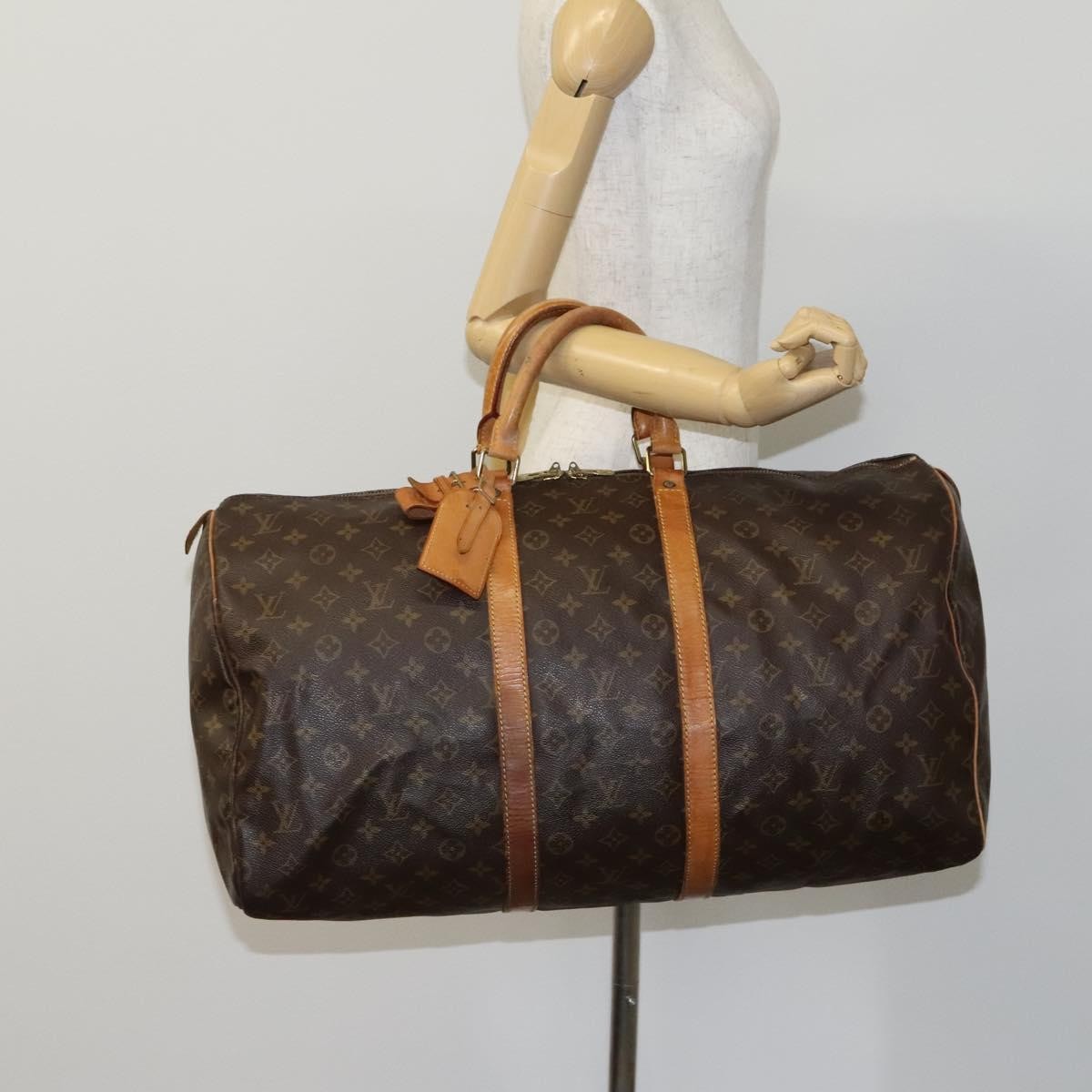 Louis Vuitton Keepall Monogram Canvas, Brown, Canvas, Travel Bag