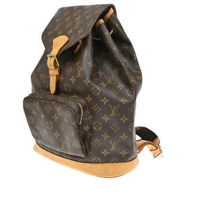 Louis Vuitton Vintage Montsouris Monogram Canvas, Brown, Canvas, Backpack