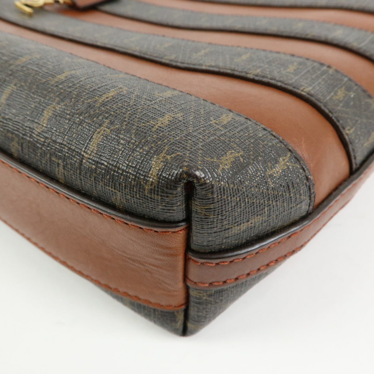 Saint Laurent Le Monogramme Shopper Monogram All Over Coated Canvas and Leather, Brown, PVC, Tote Bag