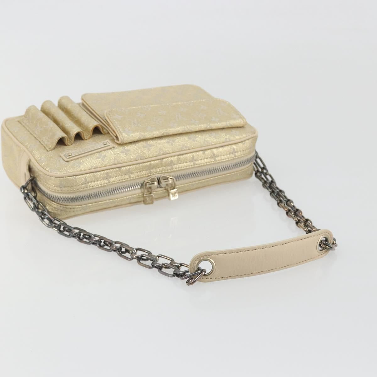 Louis Vuitton McKenna Mini Lin, Gold, Canvas, Shoulder Bag