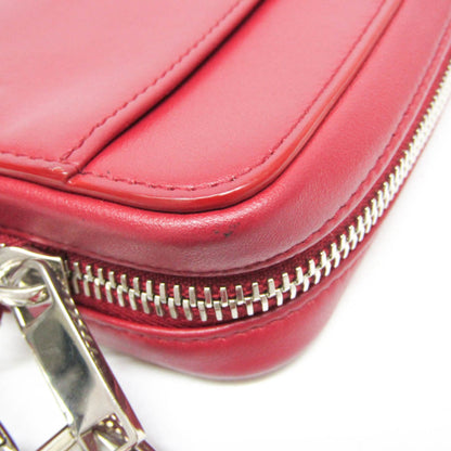 Christian Dior World Tour Zip Messenger Oblique Galaxy Leather, Red, Leather, Clutch