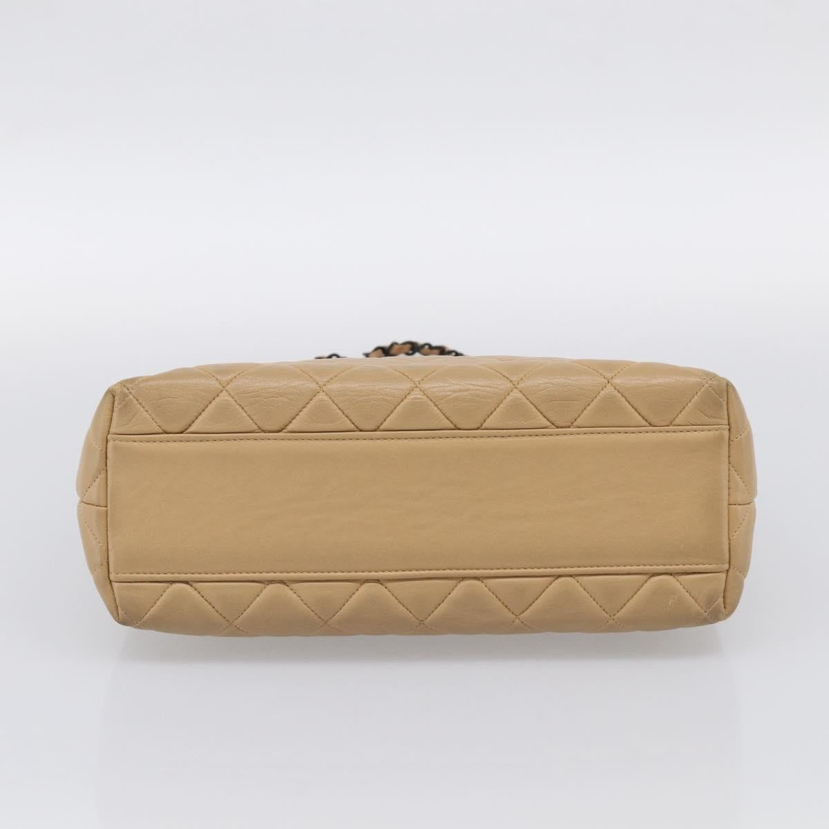 Chanel City Shopping Quilted Caviar, Beige, Leather, Tote Bag