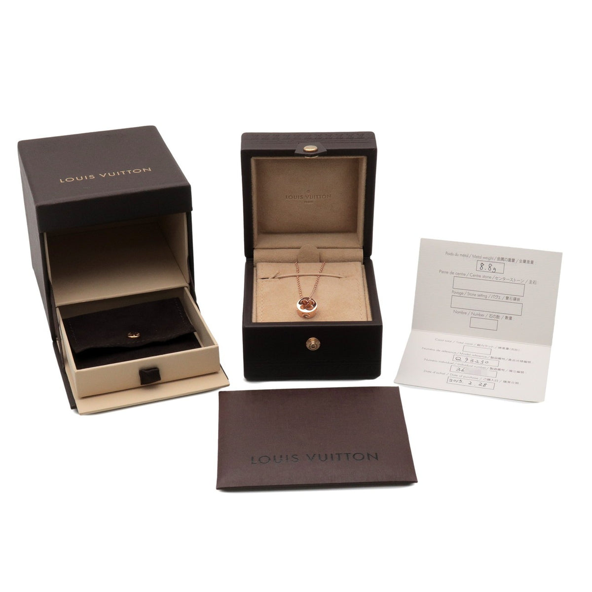 Louis Vuitton Empreinte Pendant 18K Rose Gold, Gold, Rose Gold, Necklace
