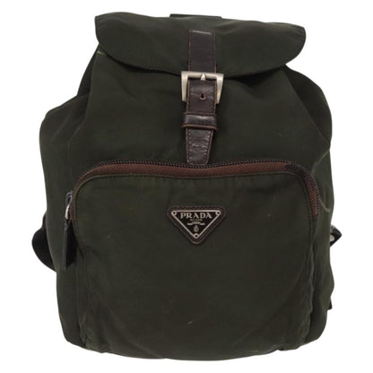 Prada Front Pocket Tessuto, Khaki, Nylon, Backpack