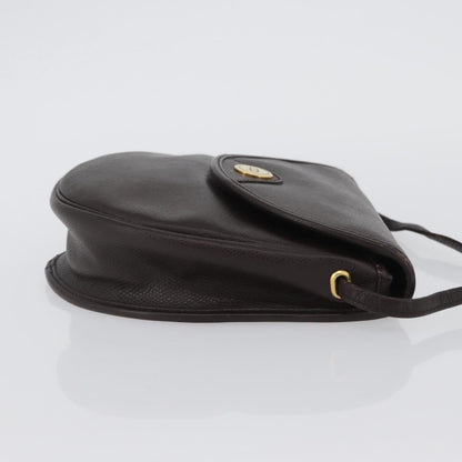 Christian Dior Vintage CD Logo Leather, Brown, Leather, Shoulder Bag