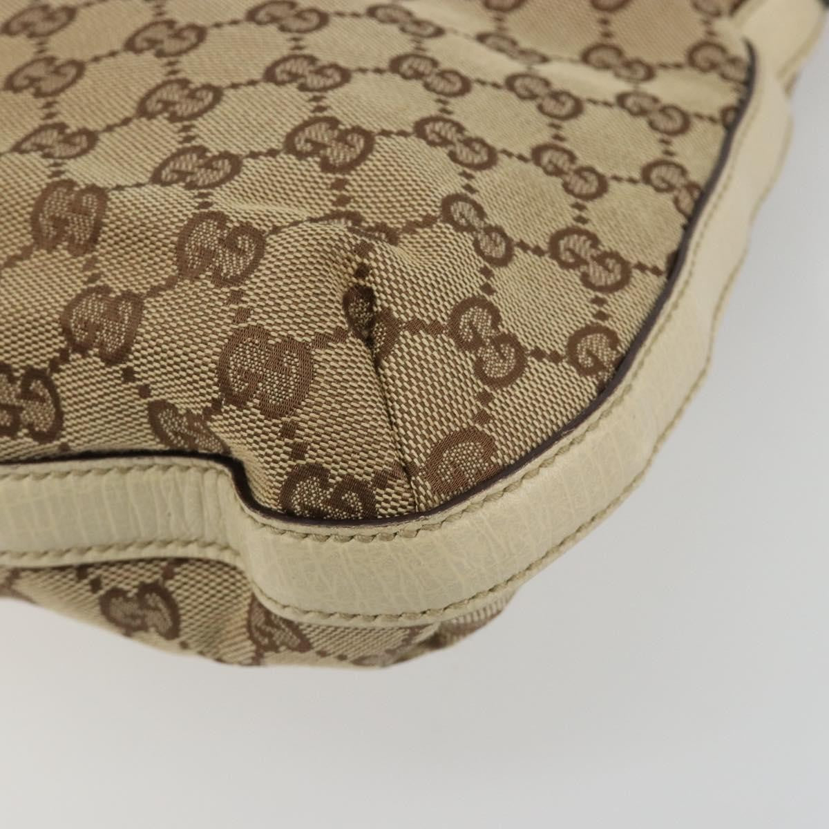 Gucci Hasler Hobo GG Canvas, Beige, Canvas, Shoulder Bag