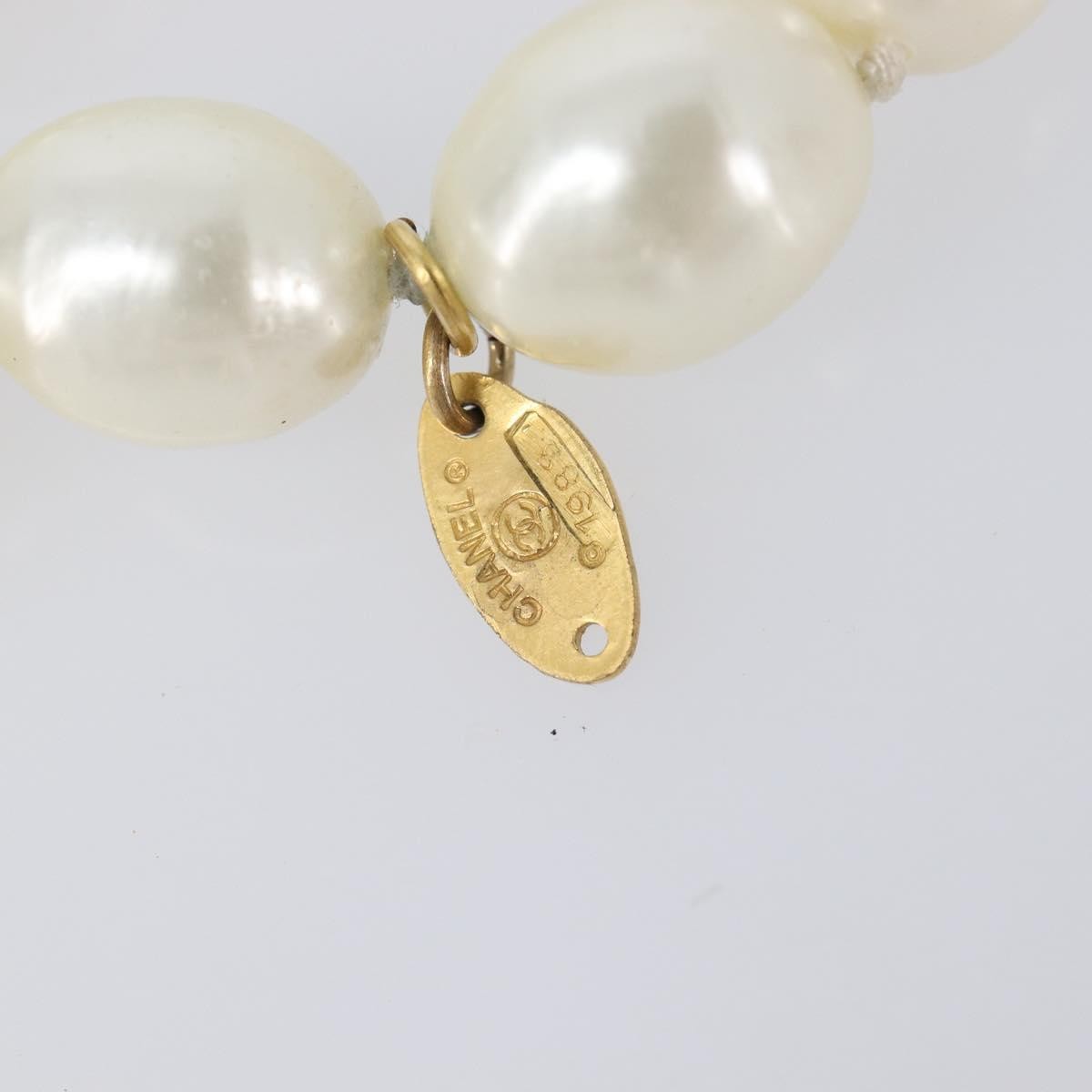 Chanel CC Pearl Metal and Pearls, White, Pearl, Necklace