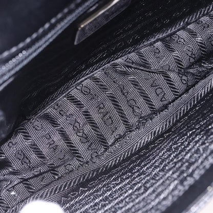 Prada Chain Shoulder Leather, Black, Leather, Shoulder Bag