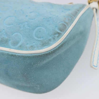 Celine C Macadam Suede, Turquoise, Suede, Handbag