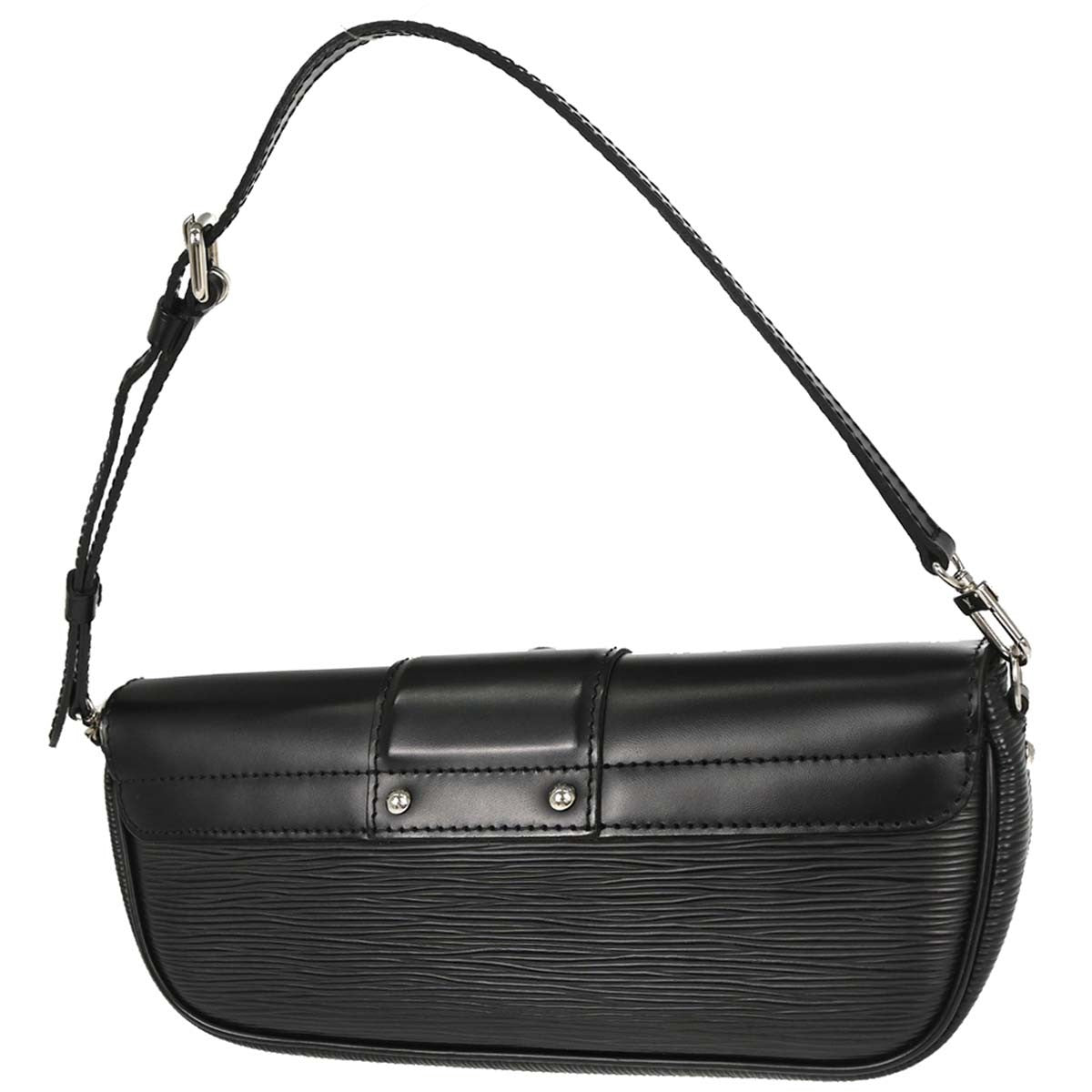Louis Vuitton Montaigne Epi, Black, Leather, Handbag