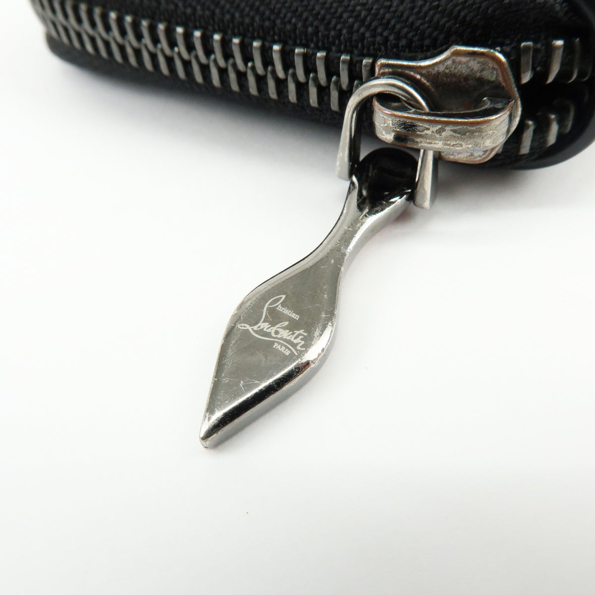 Christian Louboutin Panettone Coin Purse Spiked Leather, Black, Leather, Wallet
