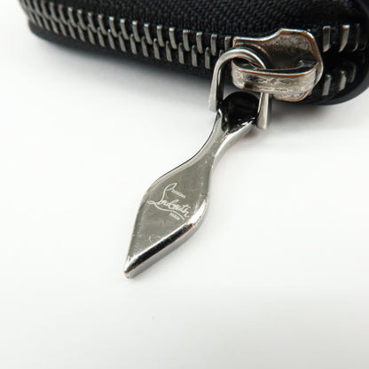 Christian Louboutin Panettone Coin Purse Spiked Leather, Black, Leather, Wallet