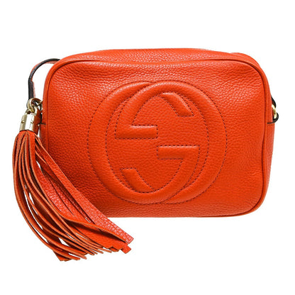 Gucci Soho Disco Leather, Orange, Leather, Shoulder Bag