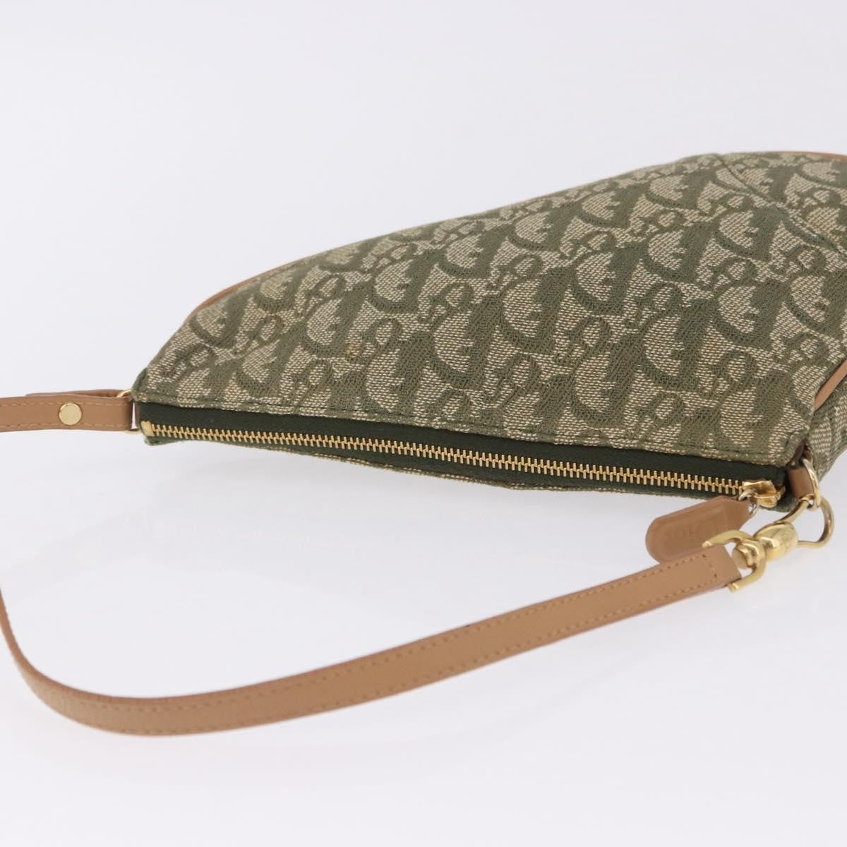 Christian Dior Saddle Canvas, Khaki, Canvas, Handbag