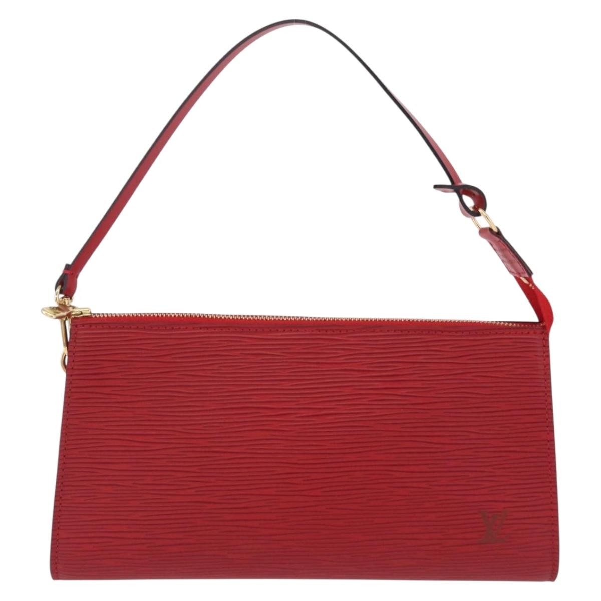 Louis Vuitton Pochette Accessoires Epi Leather, Red, Leather, Clutch