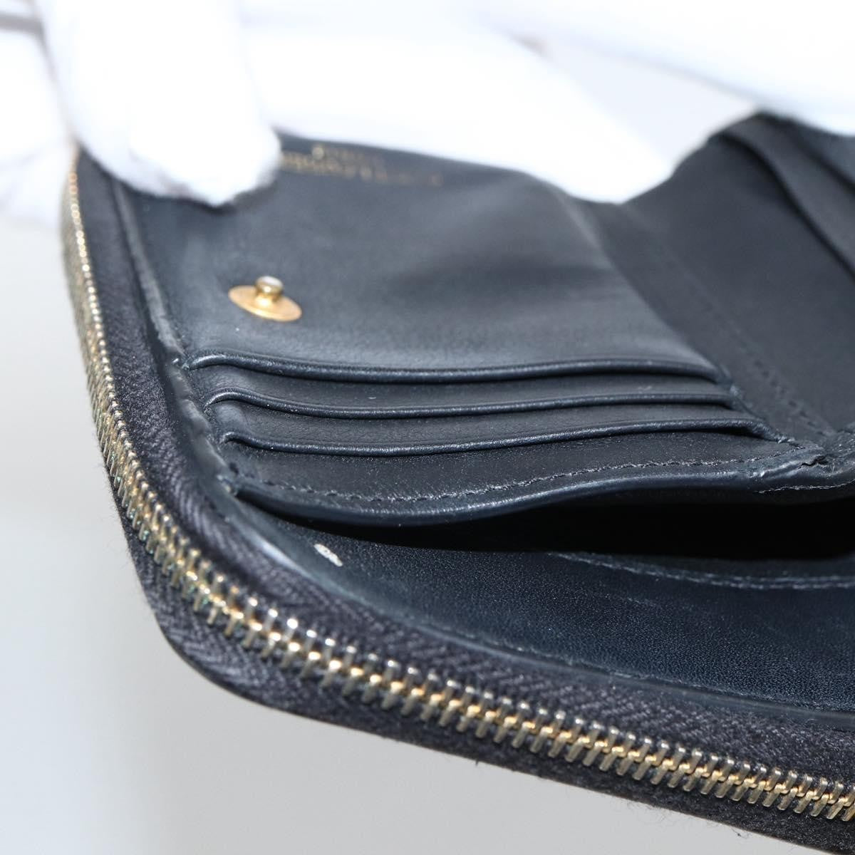 Saint Laurent Classic Monogram YSL Line Zip Around Leather, Black, Leather, Wallet