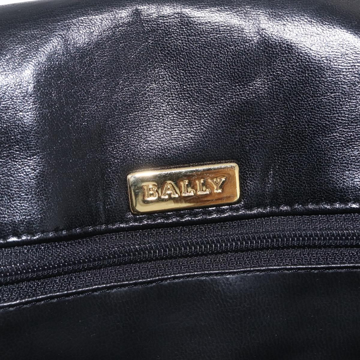 Bally Vintage Quilted Leather, Black, Leather, Shoulder Bag
