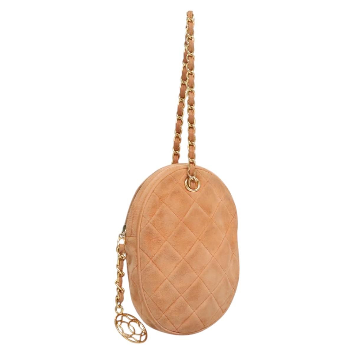 Chanel Vintage Clutch Suede, Orange, Suede, Clutch