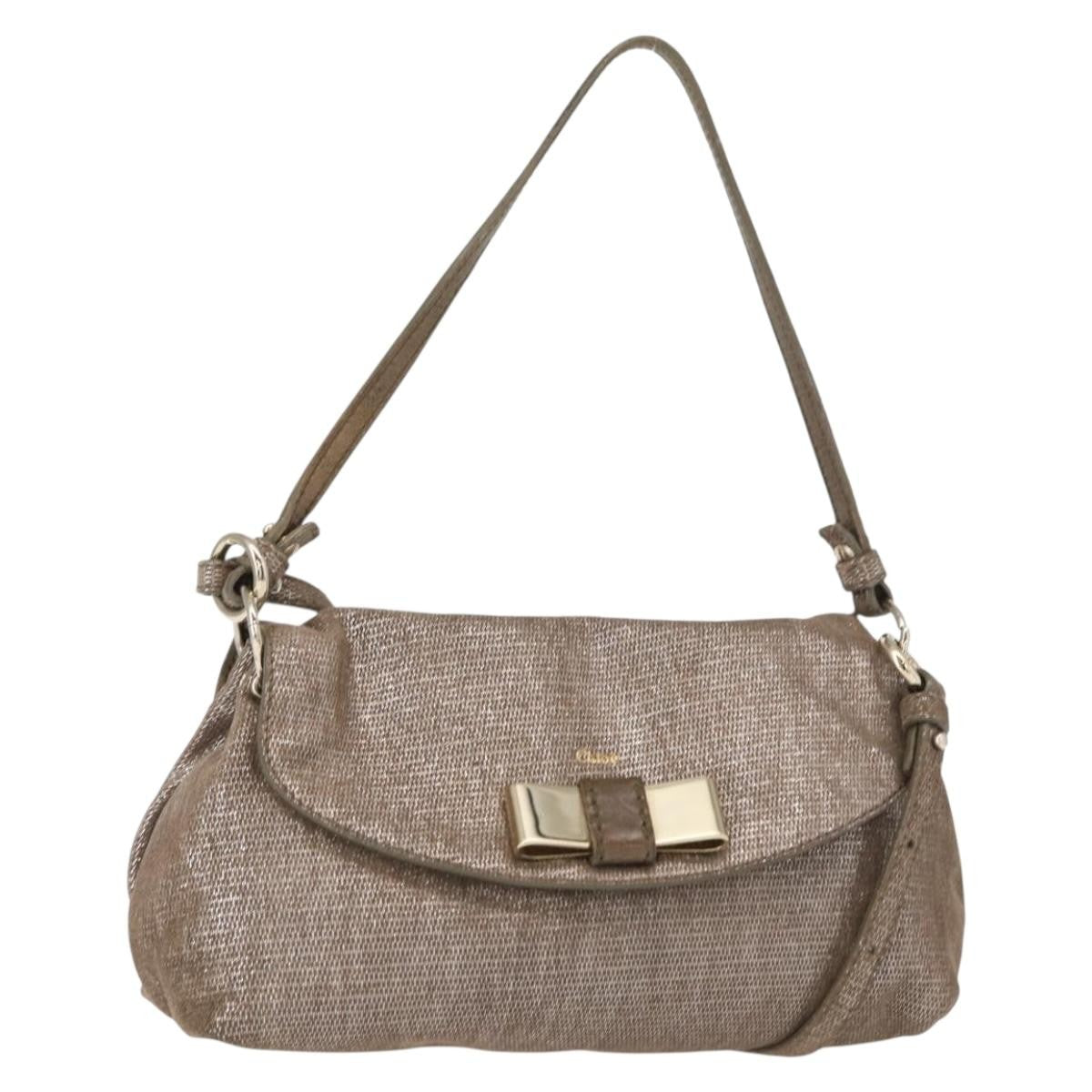 Chloe Lily Canvas, Silver, Canvas, Handbag
