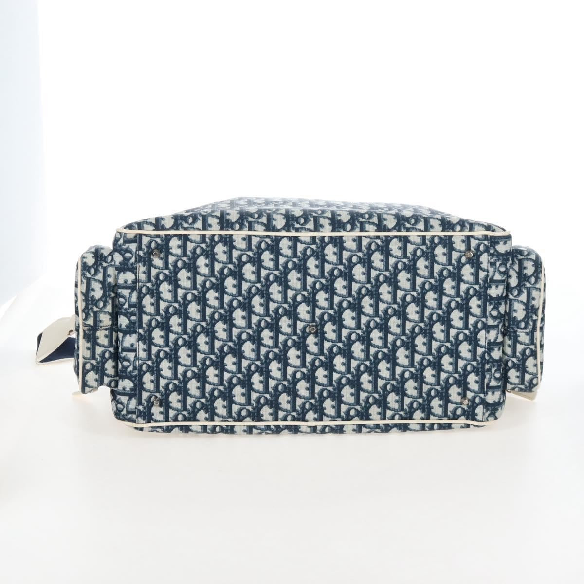 Christian Dior Vintage Girly Boston Diorissimo Canvas, Navy, Canvas, Handbag