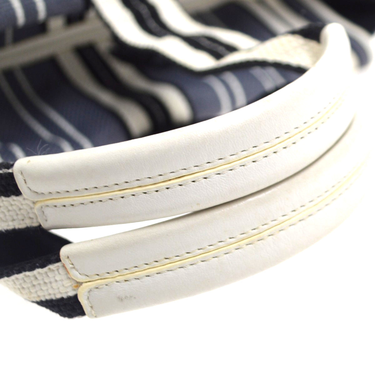 Chanel Vintage Pocket Striped Canvas, Multicolour, Canvas, Tote Bag