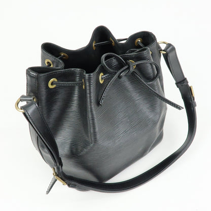 Louis Vuitton Petit Noe Epi Leather, Black, Leather, Handbag