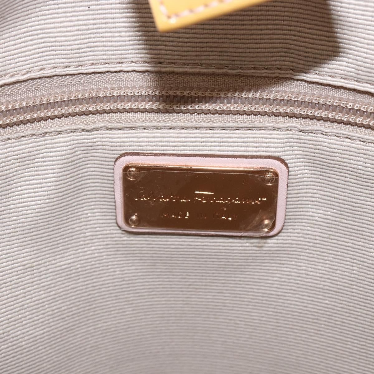 Salvatore Ferragamo Vala Patent Leather, Yellow, Patent Leather, Handbag