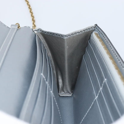 Christian Dior J'Adior Croisiere Chain Leather, Silver, Leather, Clutch