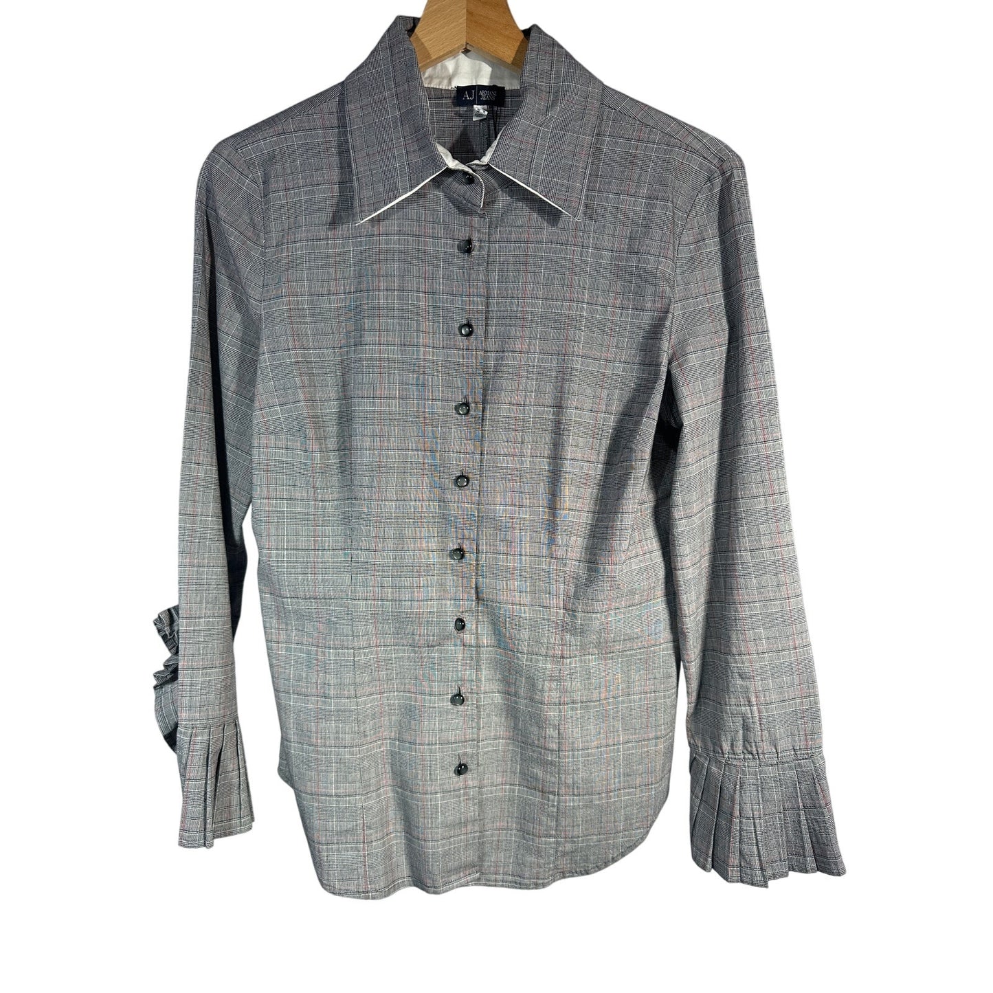 ARMANI JEANS Check Button Down Shirt