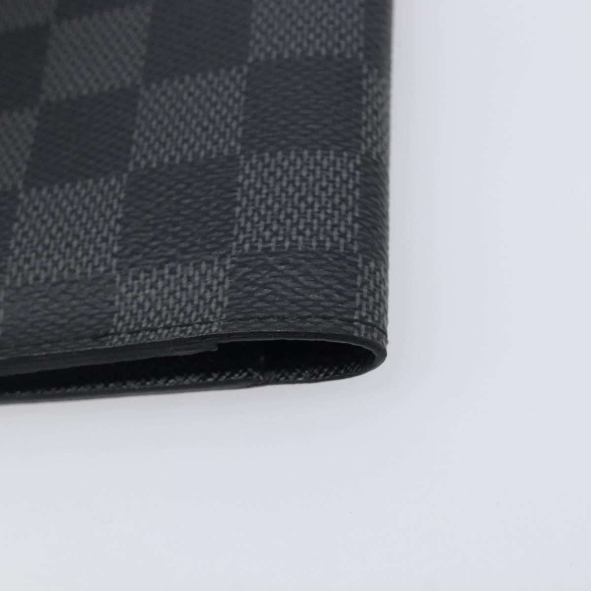 Louis Vuitton Passport Cover Damier Graphite, Gray, Canvas, Briefcase