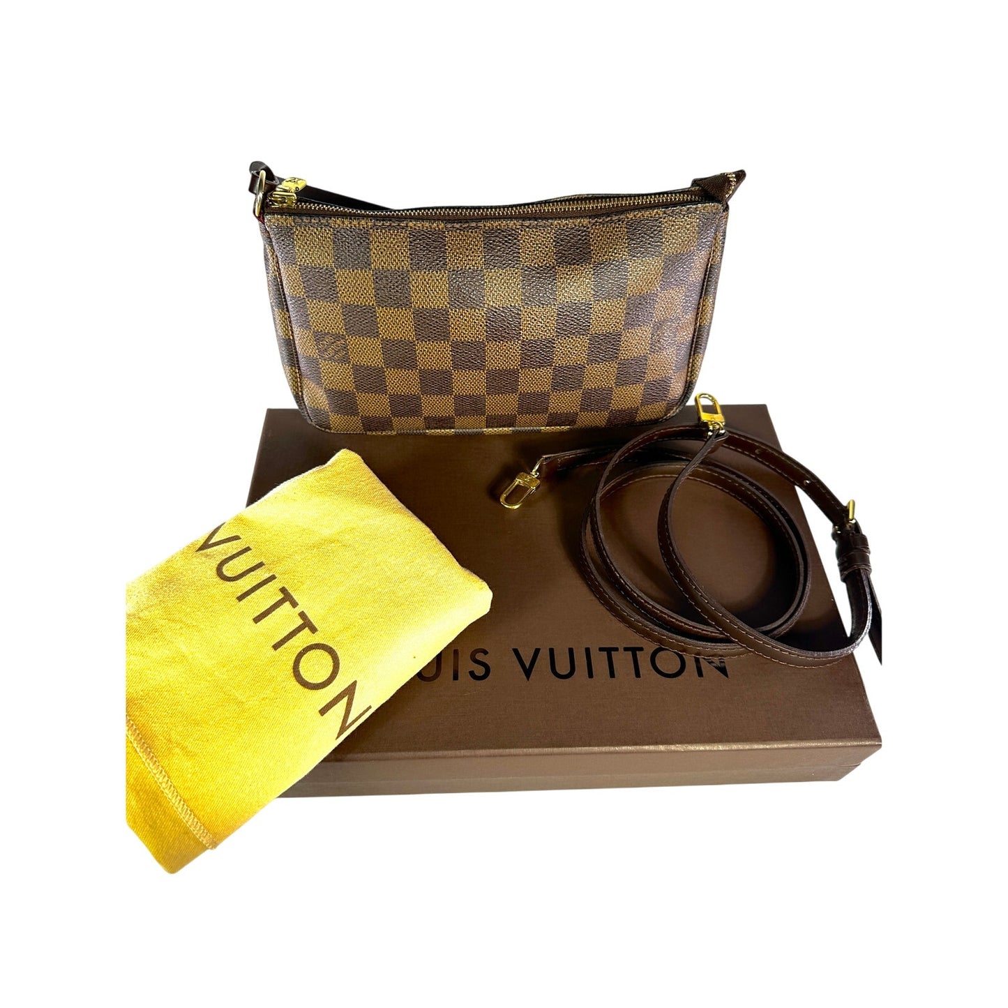 LOUIS VUITTON Damier Ebene Navona Shoulder Bag