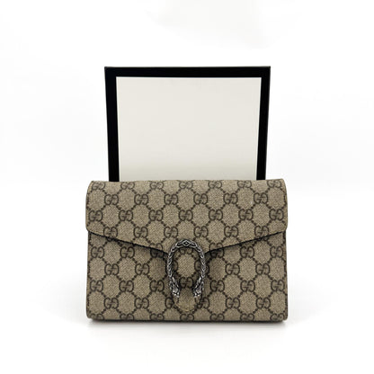 Gucci Dionysus Chain GG Coated Canvas, Brown, Canvas, Crossbody Bag