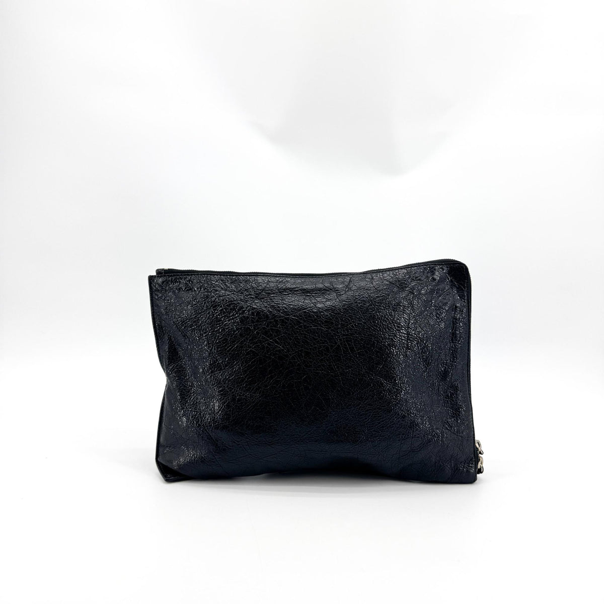 Balenciaga Zip Around Classic Studs Clutch Leather, Black, Leather, Clutch